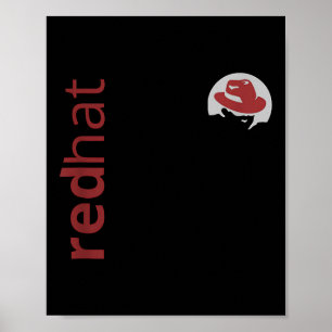 Linux Red Hat Fan Tee Tux Penguin Open Source Os L Poster