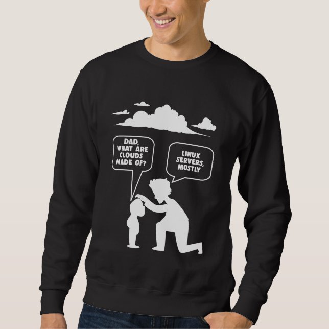 Linux Software Developer Computer Programmer Nerd Sweatshirt (Front)