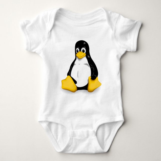 Linux Tux Baby Bodysuits (Front)