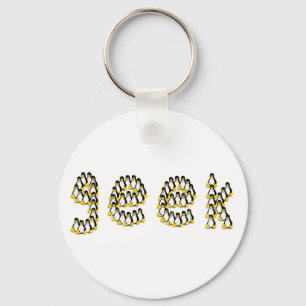 Linux Tux Geek Key Ring