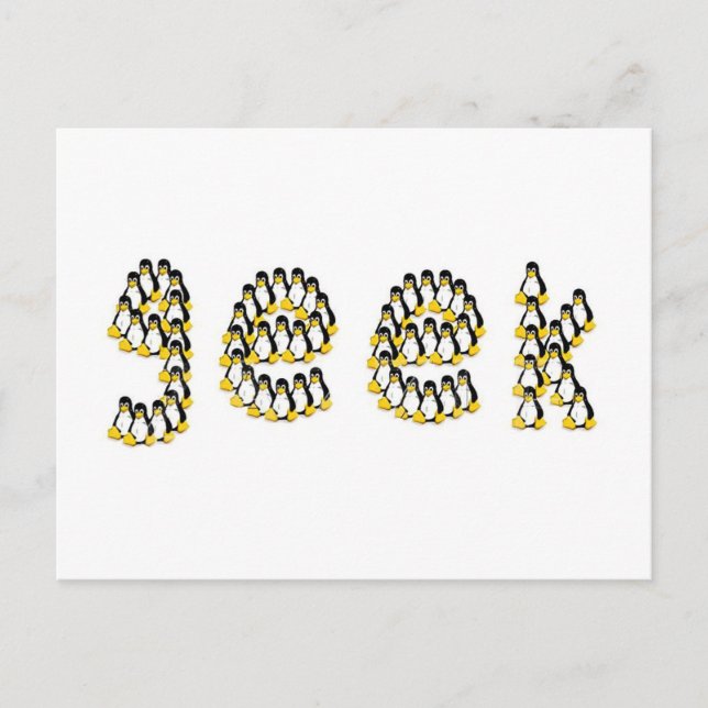 Linux Tux Geek Postcard (Front)