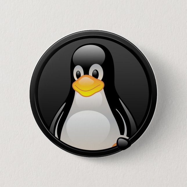 Linux - Tux head Button (Front)