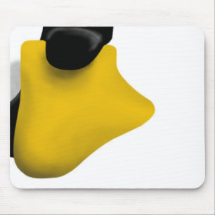 LINUX TUX PENGUIN FOOT LEG MOUSE PAD