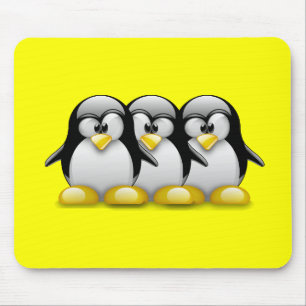 LINUX TUX PENGUIN FRIENDS MOUSE PAD