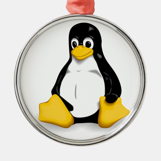 Linux Tux Products Metal Tree Decoration (Front)
