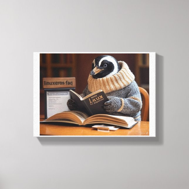 Linuxeros FAQ Canvas Print (Front)