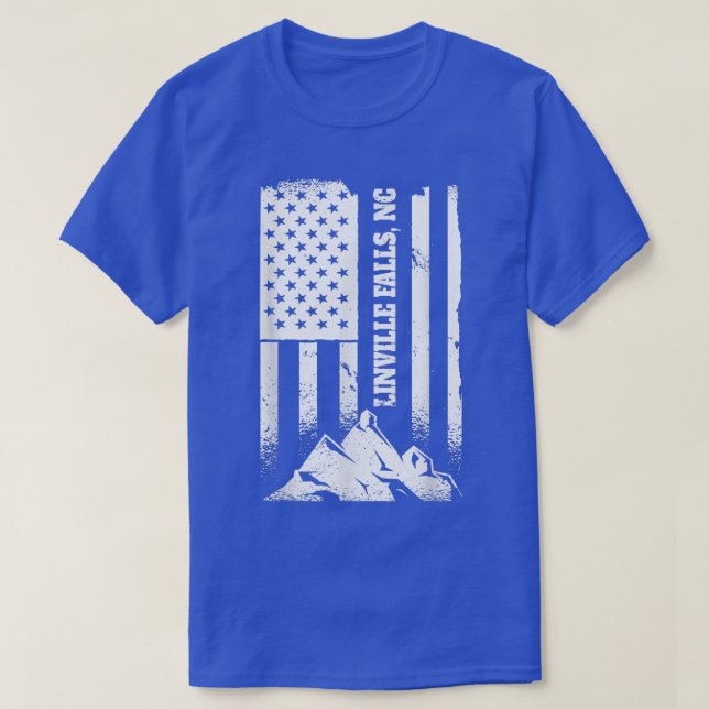 Linville Falls NC North Carolina American Patrioti T-Shirt (Design Front)