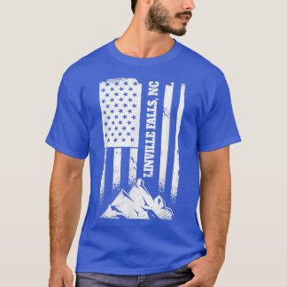 Linville Falls NC North Carolina American Patrioti T-Shirt