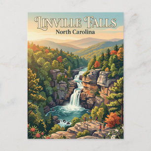 Linville Falls North Carolina Postcard