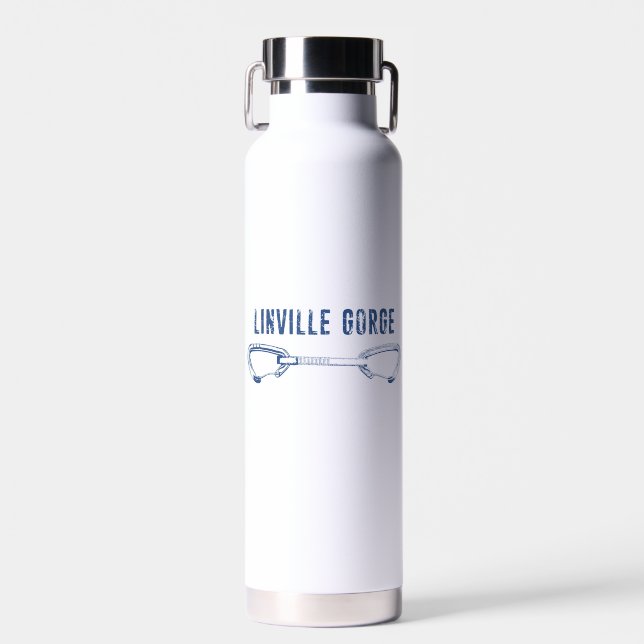 Linville Gorge North Carolina Climbing Quickdraw Water Bottle (Front)
