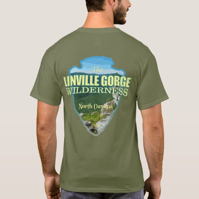 Linville Gorge WA (arrowhead) T-Shirt (Back)