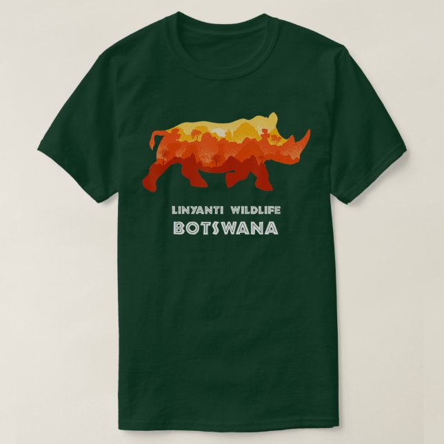 Linyanti Wildlife Botswana Safari National Park Ga T-Shirt (Design Front)