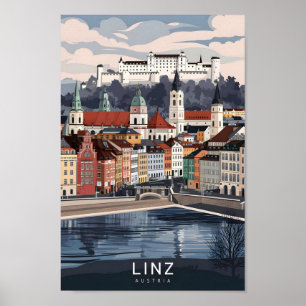 Linz Austria Famous Travel Place Poster