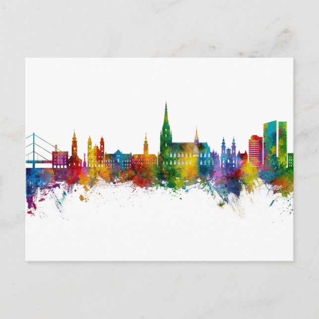 Linz Austria Skyline Postcard (Front)