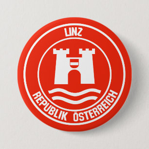 Linz Round Emblem 7.5 Cm Round Badge