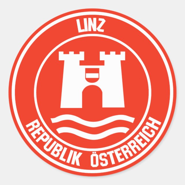 Linz Round Emblem Classic Round Sticker (Front)