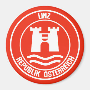 Linz Round Emblem Magnet