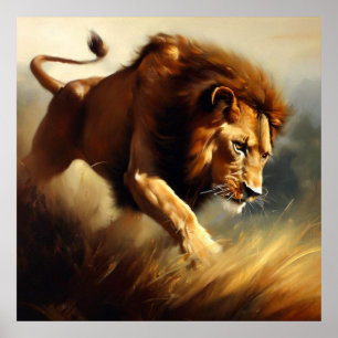 Lion (12) Wild Cat Poster