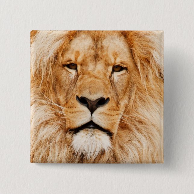 Lion 15 Cm Square Badge (Front)