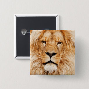 Lion 15 Cm Square Badge
