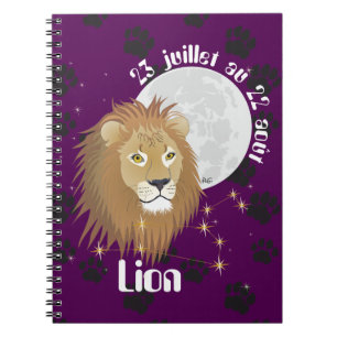 Lion 23 juillet au 22 août Carnet Notebook