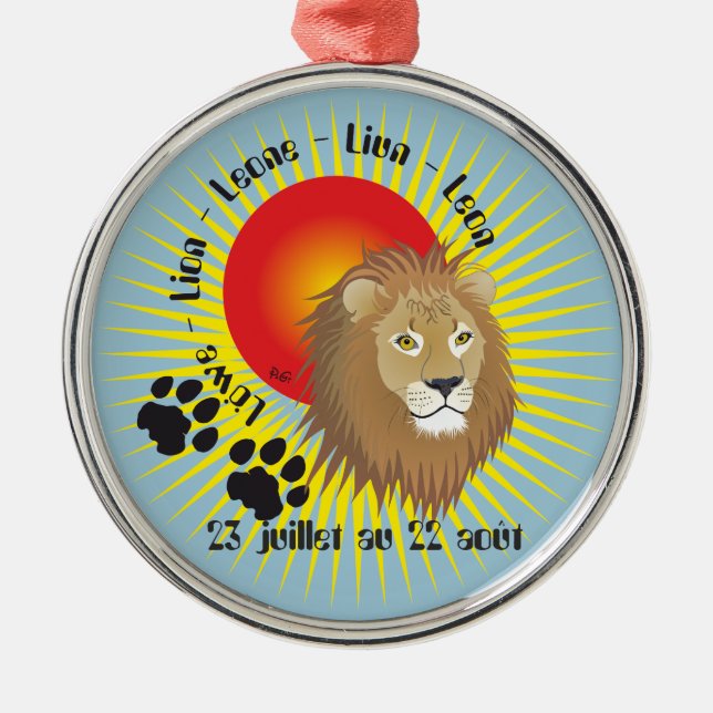 Lion 23 juillet au 22 août Ornament (Front)