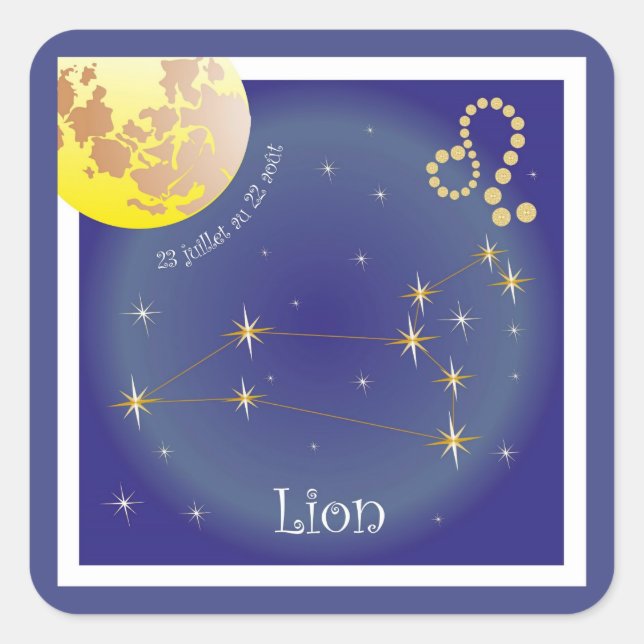 Lion 23 juillet au 22 août sticker (Front)