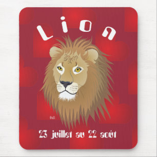 Lion 23 juillet au 22 août Tapi de souri Mouse Pad
