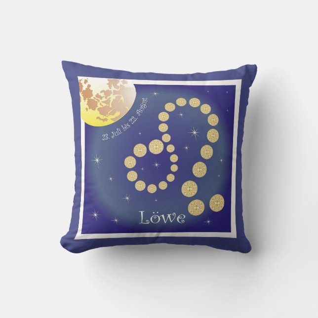 lion 23 July to 22 August cushion (Front)