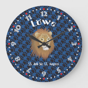 Lion 23 July to 22 August Large Clock