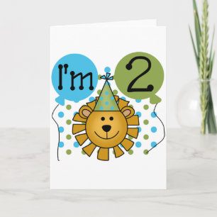 Lion 2nd Birthday T-shirts and Gifts Card