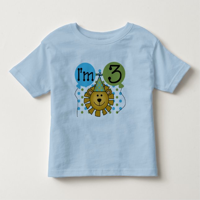 Lion 3rd Birthday T-shirts and Gifts (Front)