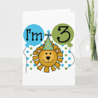 Lion 3rd Birthday T-shirts and Gifts Card
