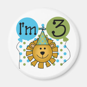 Lion 3rd Birthday T-shirts and Gifts Magnet