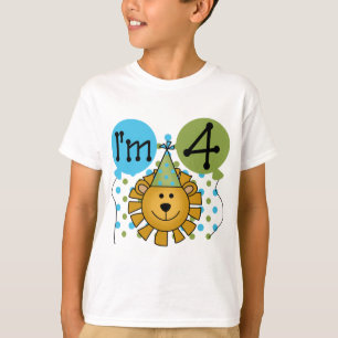 Lion 4th Birthday T-shirts and Gifts
