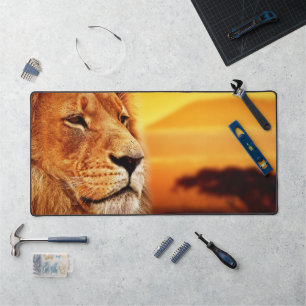 Lion African Day Desk Mat