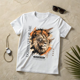 Lion Alpha Mindset Tee – Dominate Or Die Graphic 