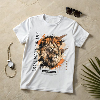Lion Alpha Mindset Tee – Dominate Or Die Graphic 