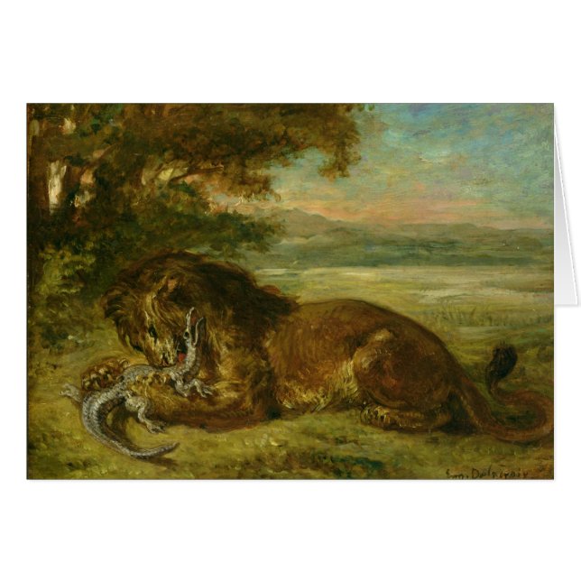 Lion and Alligator, 1863 (Front Horizontal)