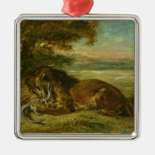 Lion and Alligator, 1863 Metal Tree Decoration