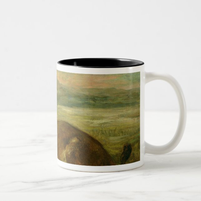 Lion and Alligator, 1863 Two-Tone Coffee Mug (Right)