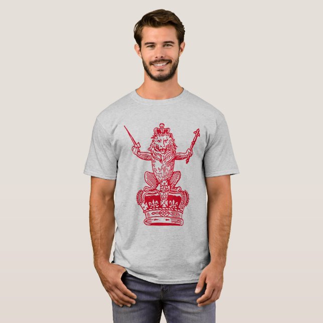 Lion and Crown - Red T-Shirt (Front Full)
