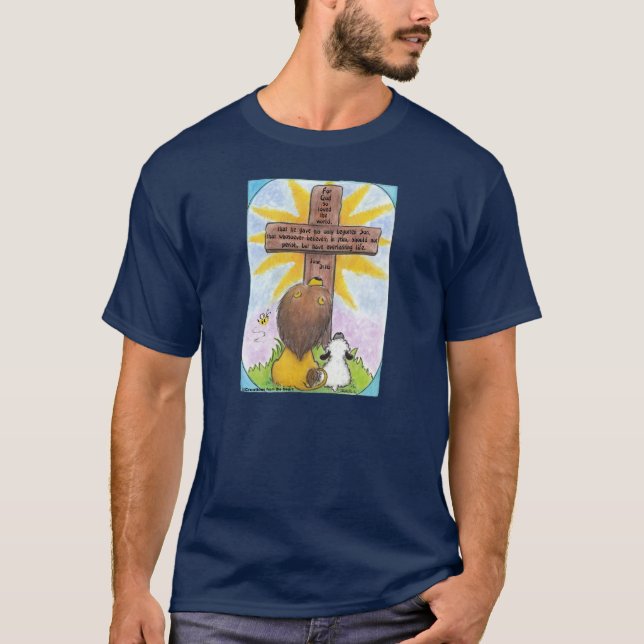 Lion and Lamb At the Cross T-Shirt (Front)