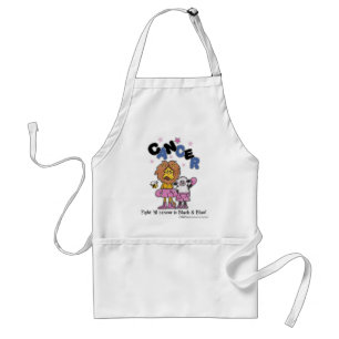 Lion and Lamb Boxers-Make Cancer Black and Blue Standard Apron