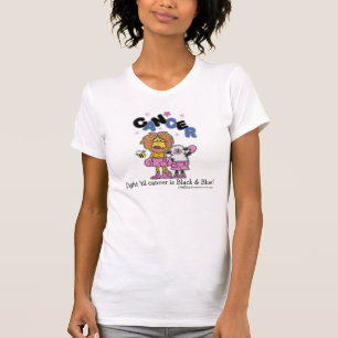 Lion and Lamb Boxers-Make Cancer Black and Blue T-Shirt
