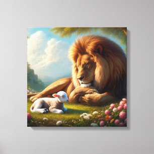 Lion and Lamb Canvas Print