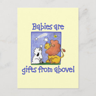 Lion and Lamb catch falling stars Postcard