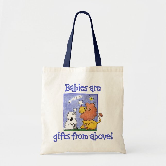 Lion and Lamb catch falling stars Tote Bag (Front)