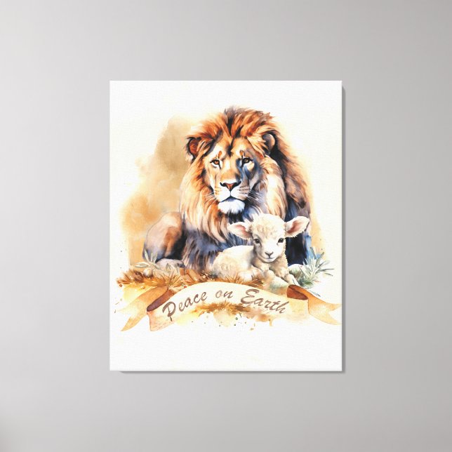 Lion and Lamb Christmas sign (Front)