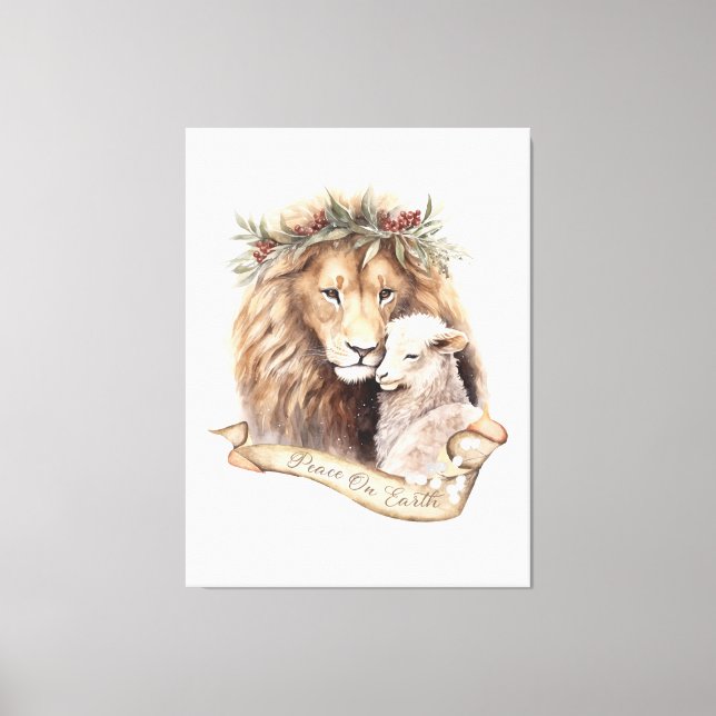 Lion and Lamb Christmas sign (Front)